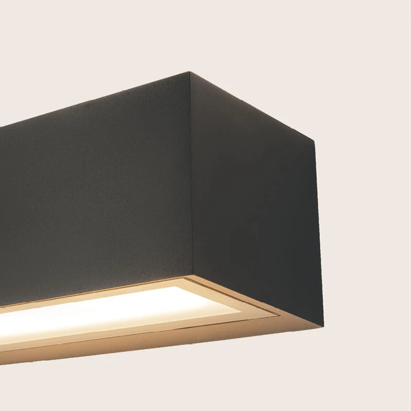Lauko sieninis LED šviestuvas 2x13.5W 2700K/3000K IP65 – matinis juodas
