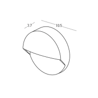Lauko sieninis LED šviestuvas 2W 2700K IP65 – rudas - Nuotrauka 4