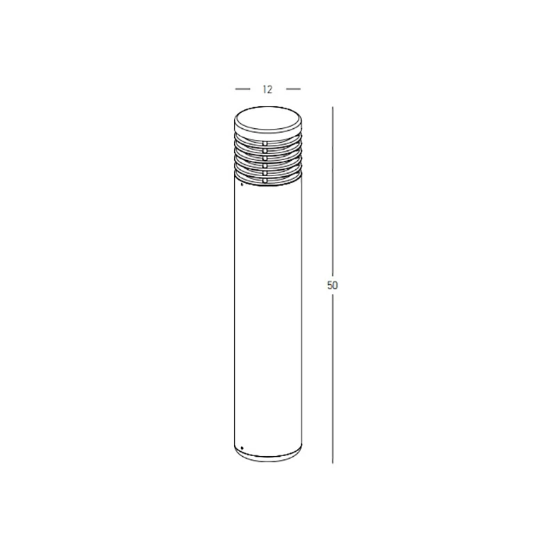 Lauko stulpinis LED šviestuvas 10W 2700K IP65 – rudas