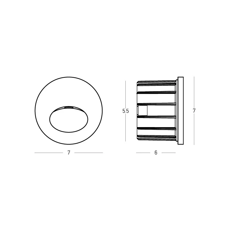 Lauko laiptų LED šviestuvas 3W 2700K IP65 – rudas