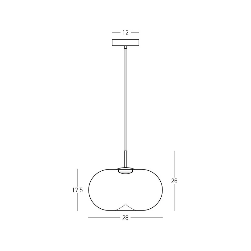 LED pendant light 8W 3000K – smoked grey