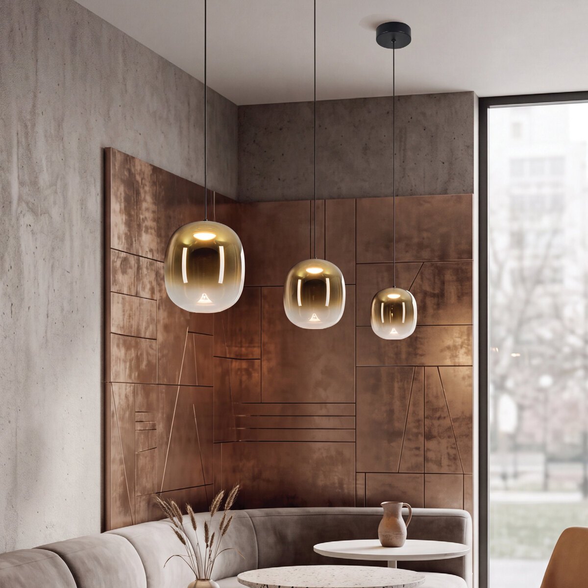 Pakabinamas LED šviestuvas 4W 3000K – matinis juodas