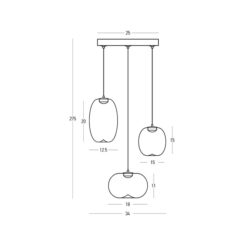 LED pendant light 11W 3000K – smoked grey