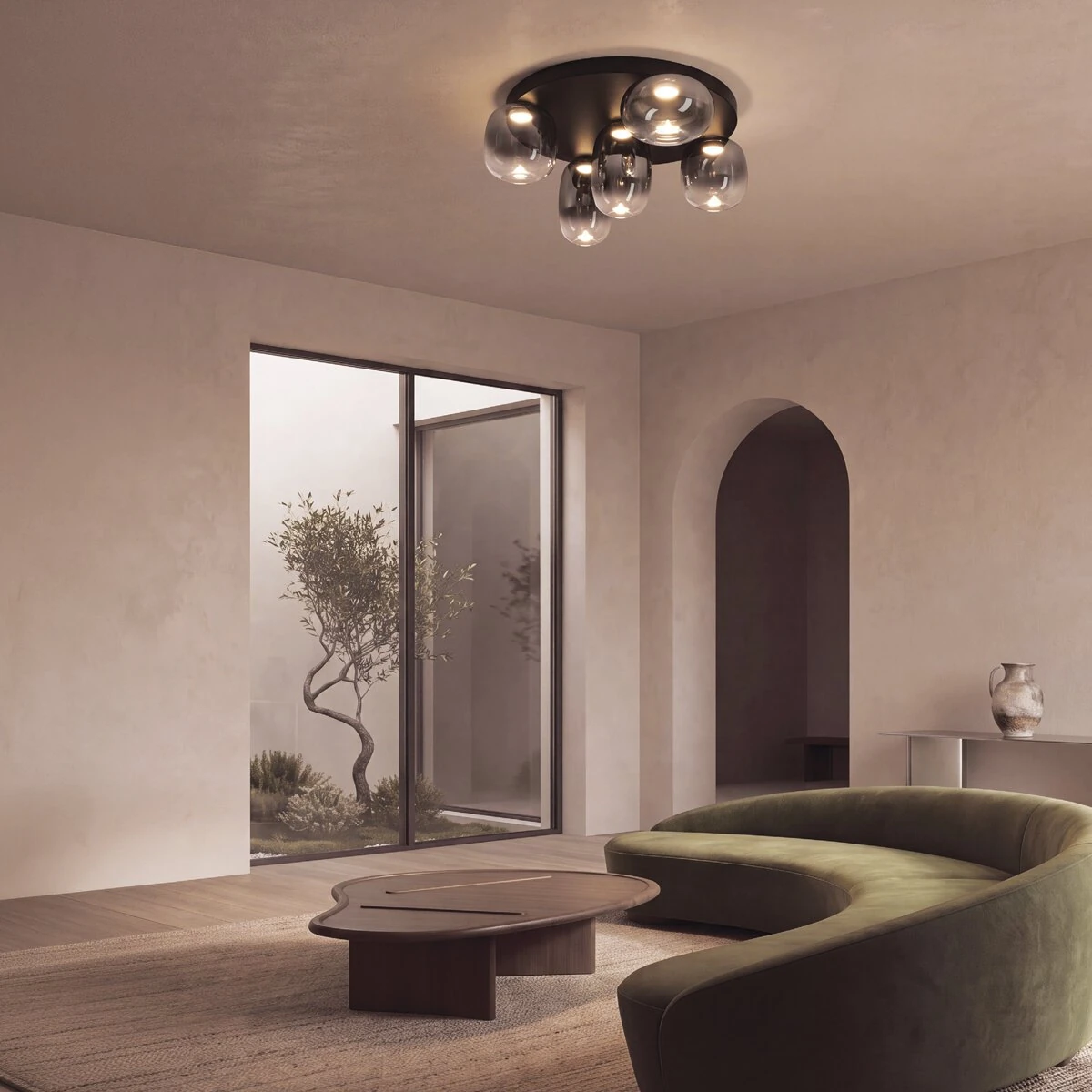 LED ceiling light 18W 3000K – smoked grey