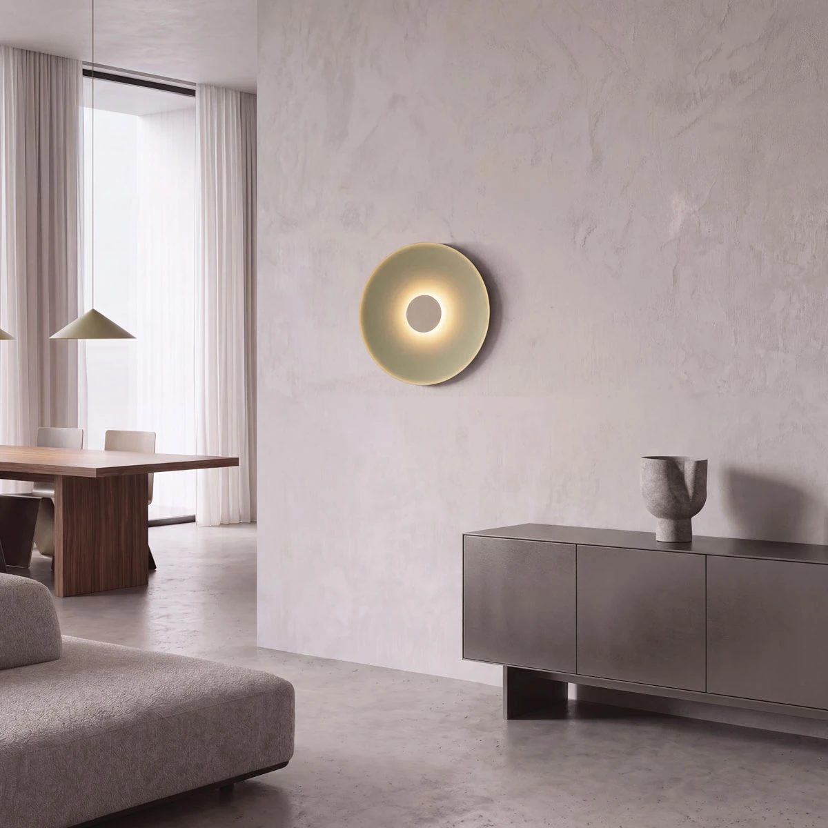 Sieninis LED šviestuvas 6W 3000K – chaki spalvos