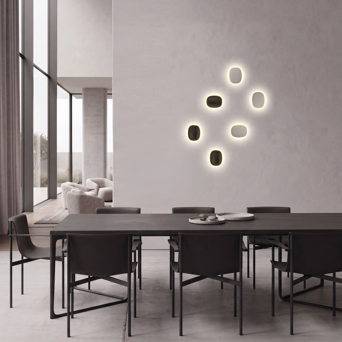 Sieninis LED šviestuvas 10W 3000K – matinis baltas