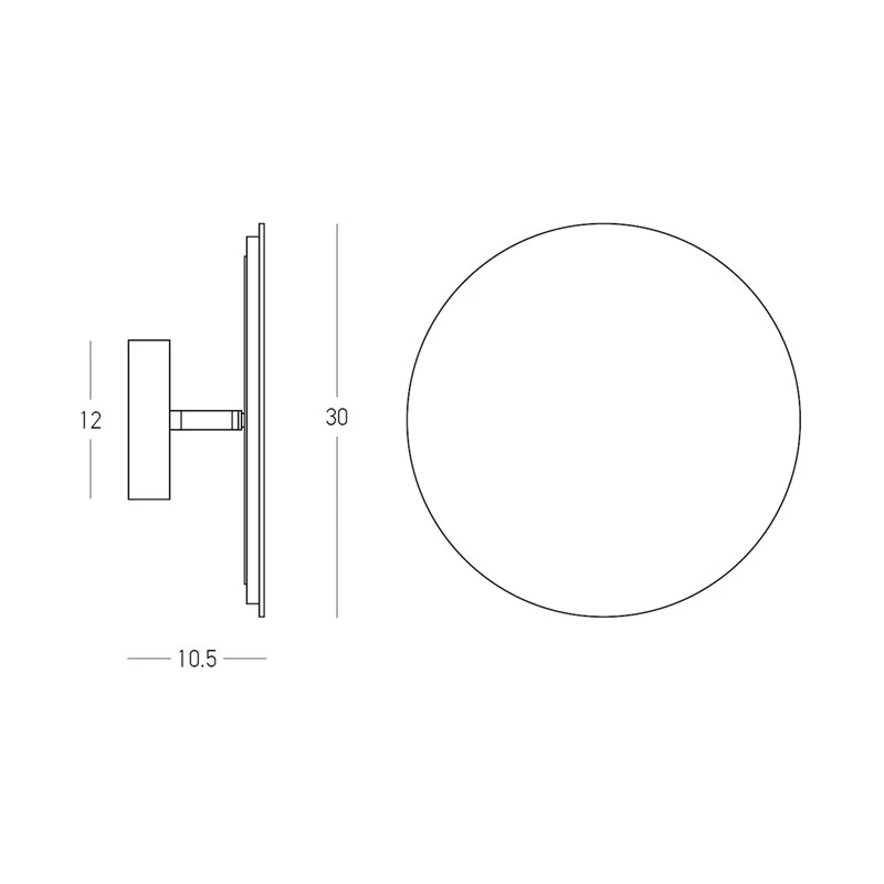 LED veidrodis 7W 3000K IP20 – matinis baltas
