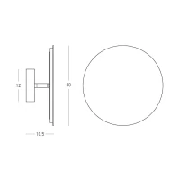 LED veidrodis 7W 3000K IP20 – matinis baltas - Nuotrauka 5