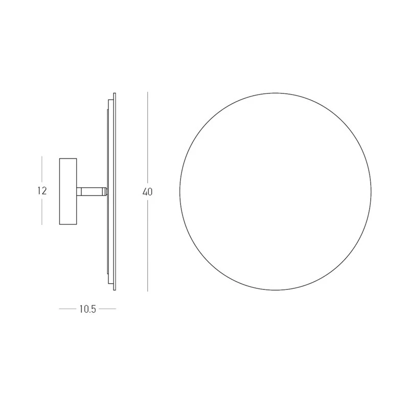 LED veidrodis 10W 3000K IP20 – matinis baltas