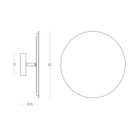 LED veidrodis 10W 3000K IP20 – matinis baltas - Nuotrauka 5