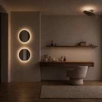 LED veidrodis 10W 3000K IP20 – matinis baltas - Nuotrauka 1