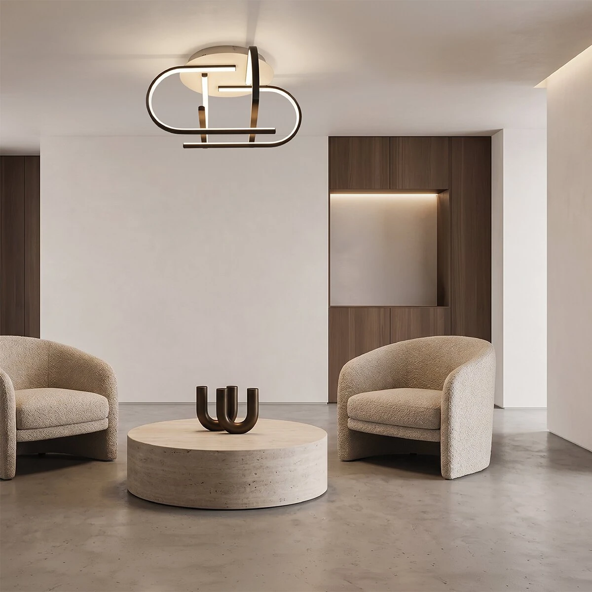 Lubinis LED šviestuvas 46W 3000K – matinis juodas