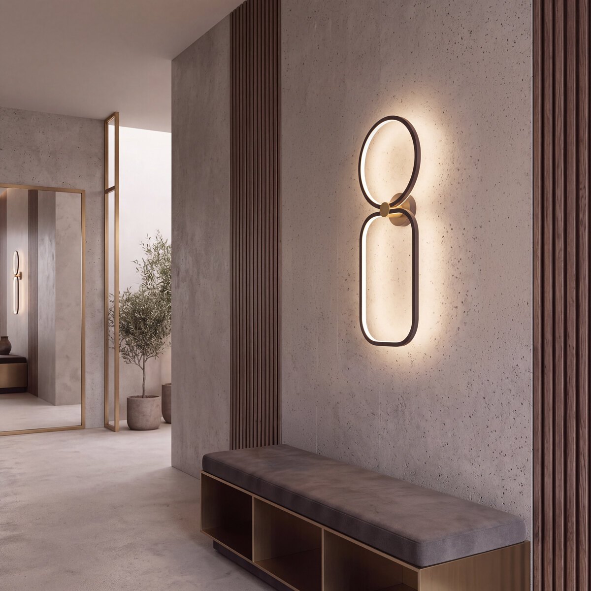 Sieninis LED šviestuvas 37W 3000K – matinis juodas