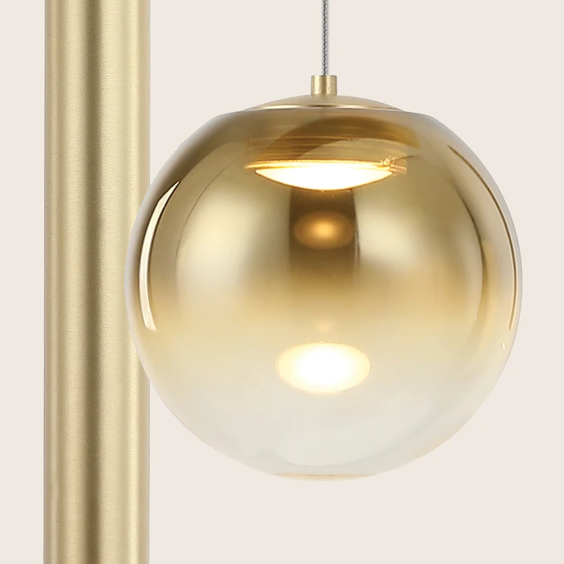 Linijinis pakabinamas LED šviestuvas 26W 3000K – aukso spalvos