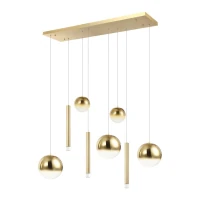 Linijinis pakabinamas LED šviestuvas 26W 3000K – aukso spalvos - Nuotrauka 2