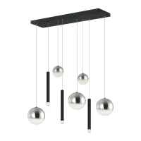 Linijinis pakabinamas LED šviestuvas 26W 3000K – matinis juodas - Nuotrauka 1