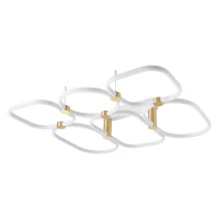 Lubinis LED šviestuvas 96W 3000K – matinis baltas ir šlifuoto aukso spalvos - Nuotrauka 2