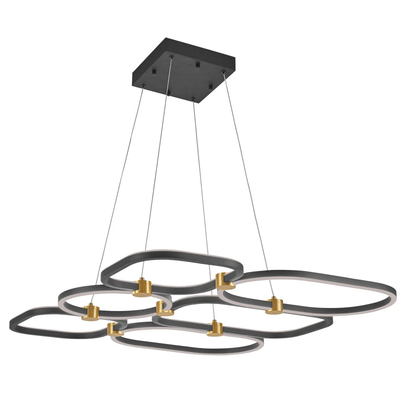 Pakabinamas LED šviestuvas 96W 3000K – matinis juodas