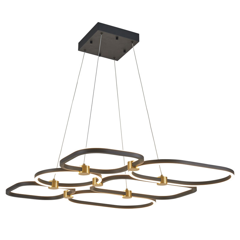 Pakabinamas LED šviestuvas 96W 3000K – matinis juodas