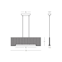 Linijinis pakabinamas LED šviestuvas 26W 3000K – žalias - Nuotrauka 4