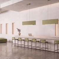 Linijinis pakabinamas LED šviestuvas 26W 3000K – žalias - Nuotrauka 1
