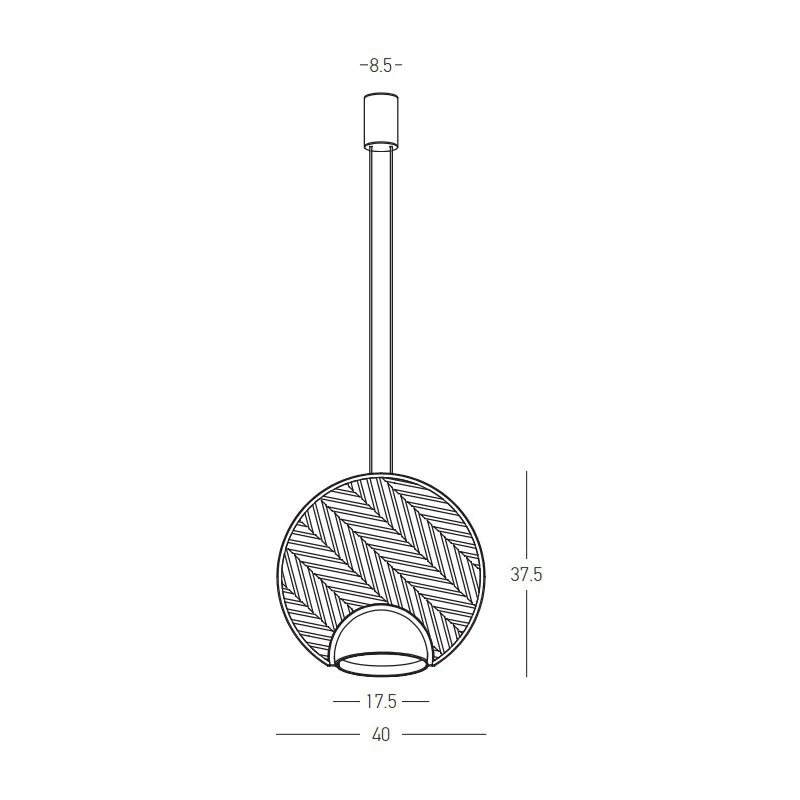 Pakabinamas LED šviestuvas 13W 2700K/3000K – rudas