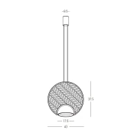 Pakabinamas LED šviestuvas 13W 2700K/3000K – rudas - Nuotrauka 4