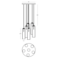 Pakabinamas LED šviestuvas 31W 2700K/3000K/4000K – šampano spalvos - Nuotrauka 4