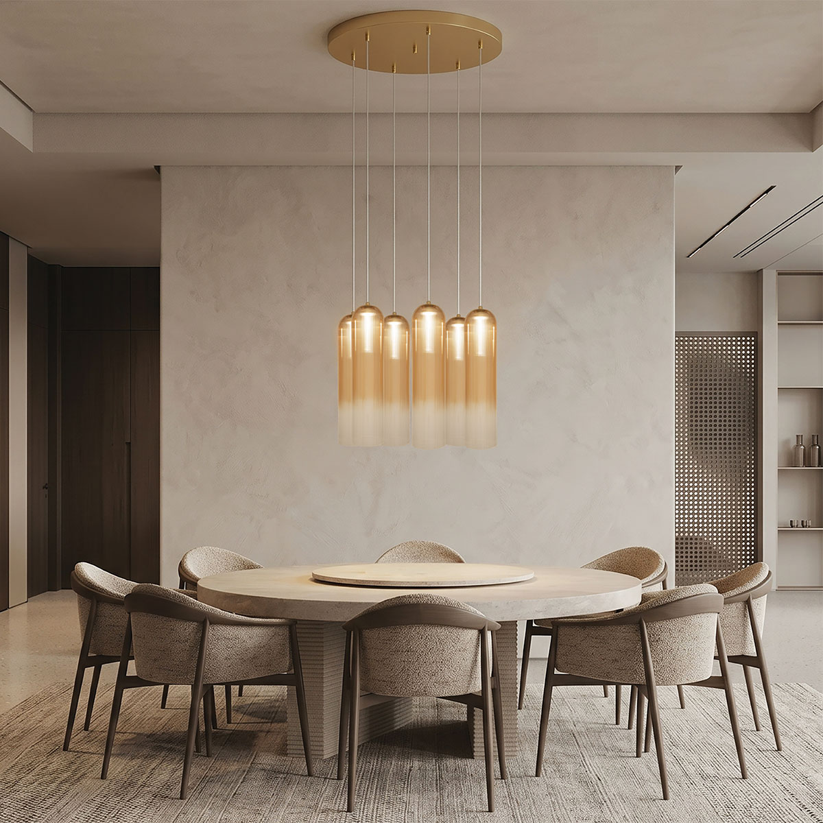 Pakabinamas LED šviestuvas 31W 2700K/3000K/4000K – šampano spalvos
