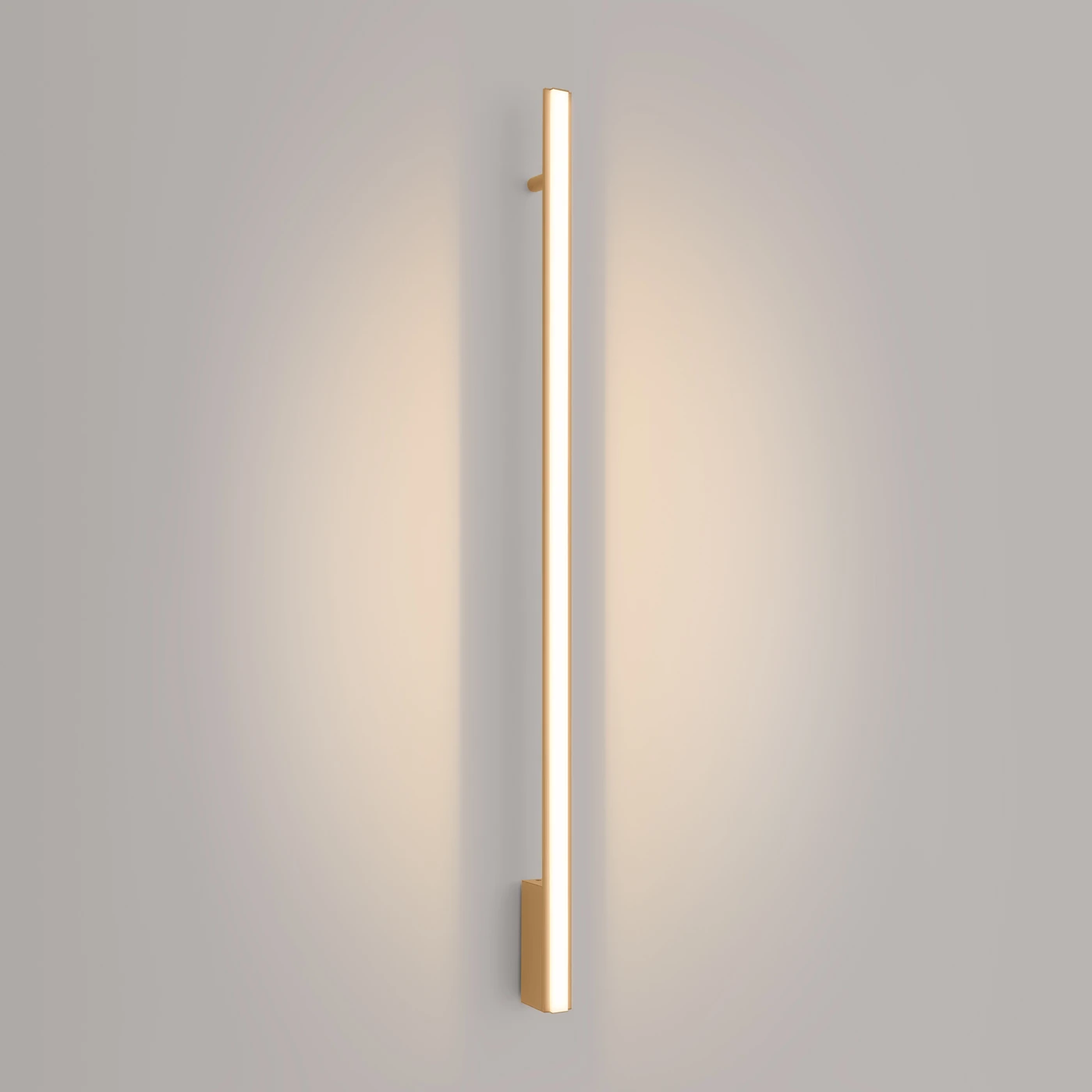 Sieninis šviestuvas 118,5 cm – linijinis, auksinis, šiltos LED šviesos