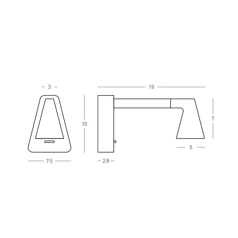 Sieninis LED šviestuvas 6W 2700K/3000K – matinis juodas