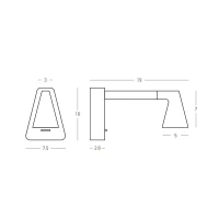 Sieninis LED šviestuvas 6W 2700K/3000K – matinis juodas - Nuotrauka 4