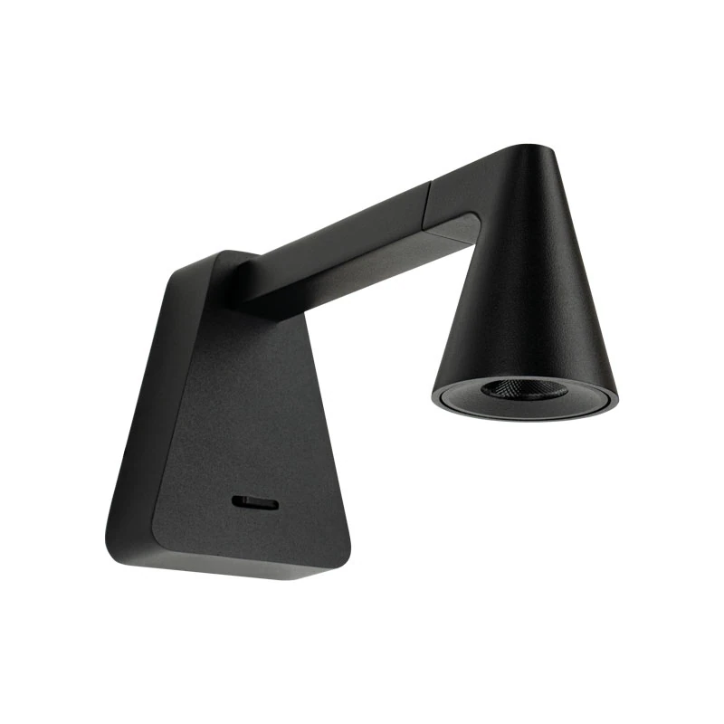 Sieninis LED šviestuvas 6W 2700K/3000K – matinis juodas