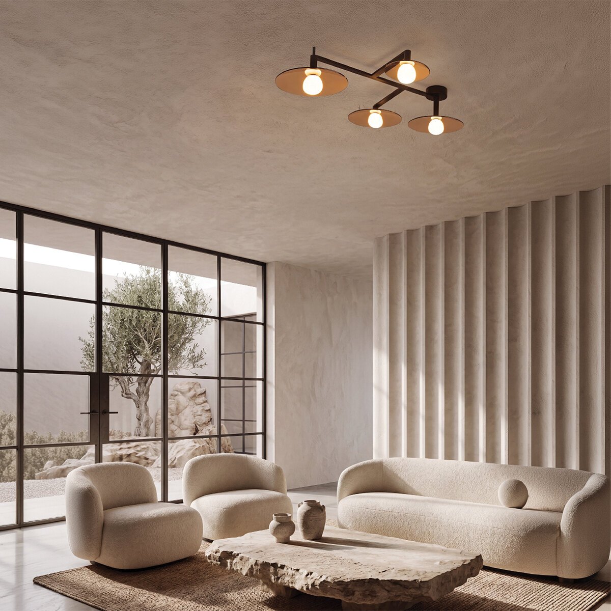 Lubinis LED šviestuvas 26W 2700K/3000K – gelsvai rudas