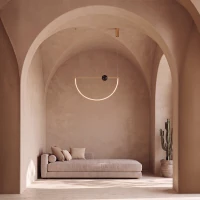 LED pendant light 32W 2700K/3000K – brushed brass - Image 1