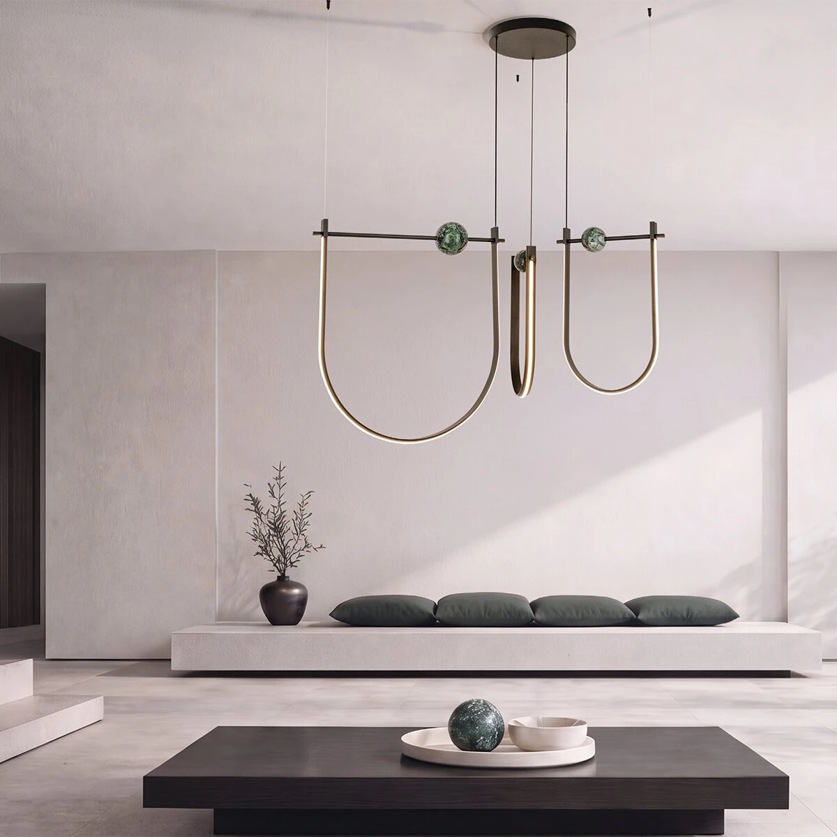 LED pendant light 81W 2700K/3000K – matt black
