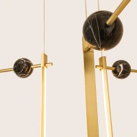 LED pendant light 81W 2700K/3000K – brushed brass - Image 4