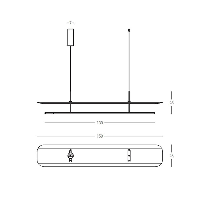 LED pendant light 47W 2700K/3000K – matt black