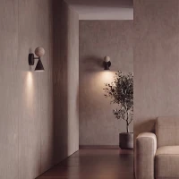LED wall light 8W 2700K/3000K – matt black - Image 1