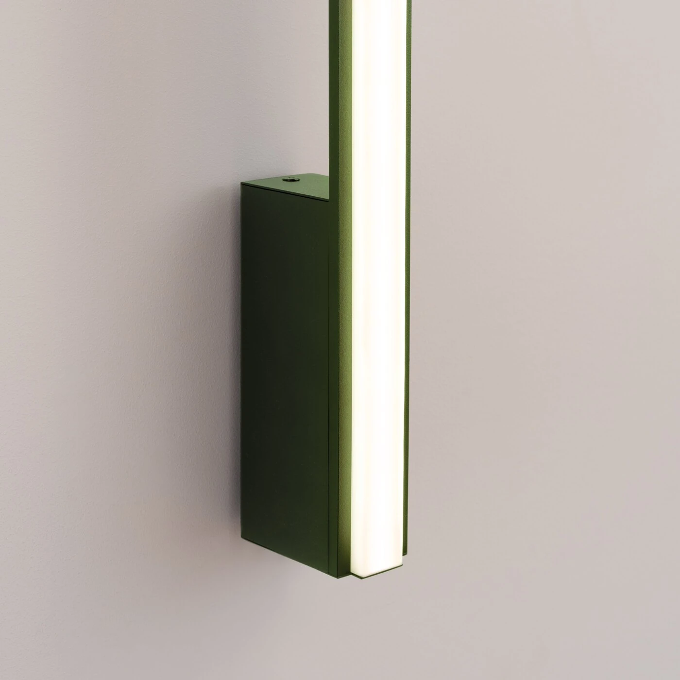 Wall light 120 cm – linear, olive green, warm LED