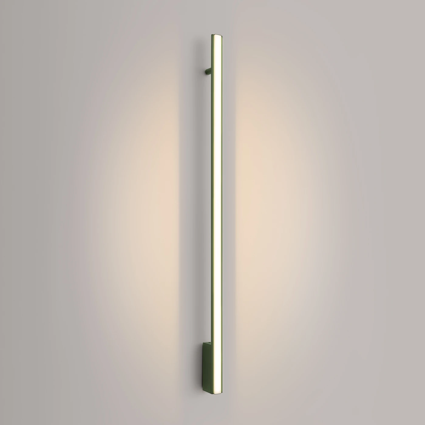 Wall light 120 cm – linear, olive green, warm LED