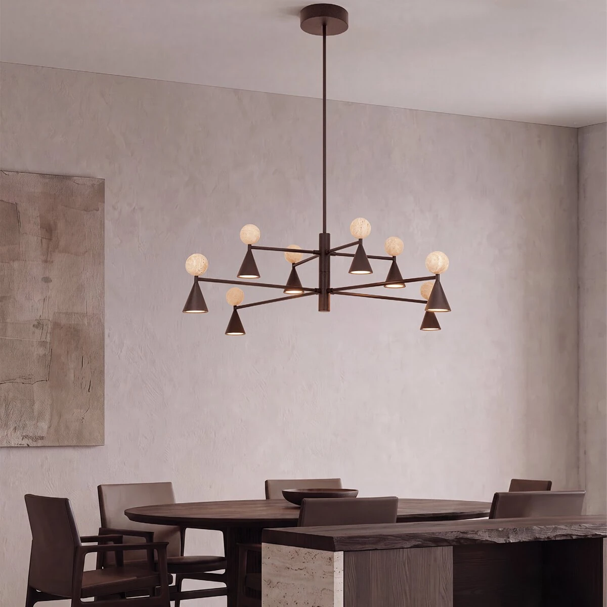 Pakabinamas LED šviestuvas 59W 2700K/3000K – matinis juodas