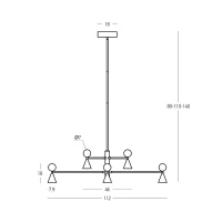 Pakabinamas LED šviestuvas 59W 2700K/3000K – matinis baltas - Nuotrauka 5