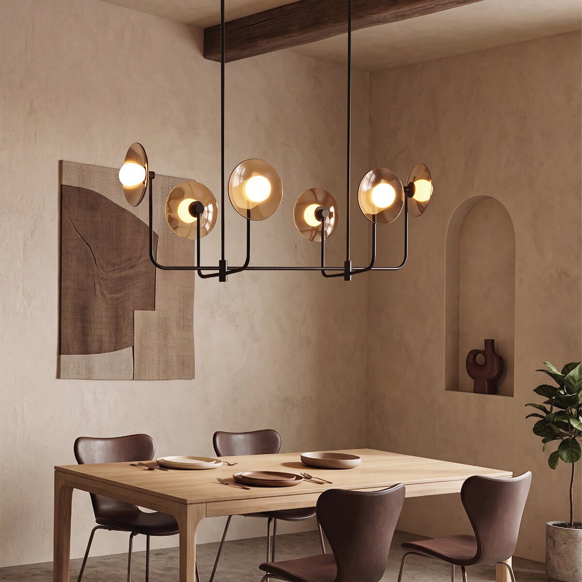 Pakabinamas LED šviestuvas 38W 2700K/3000K – gelsvai rudas