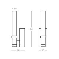 LED wall light 5W 2700K/3000K – white - Image 3