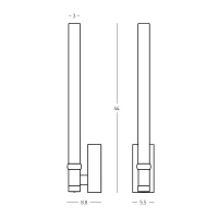 Sieninis LED šviestuvas 9W 2700K/3000K – baltas - Nuotrauka 4