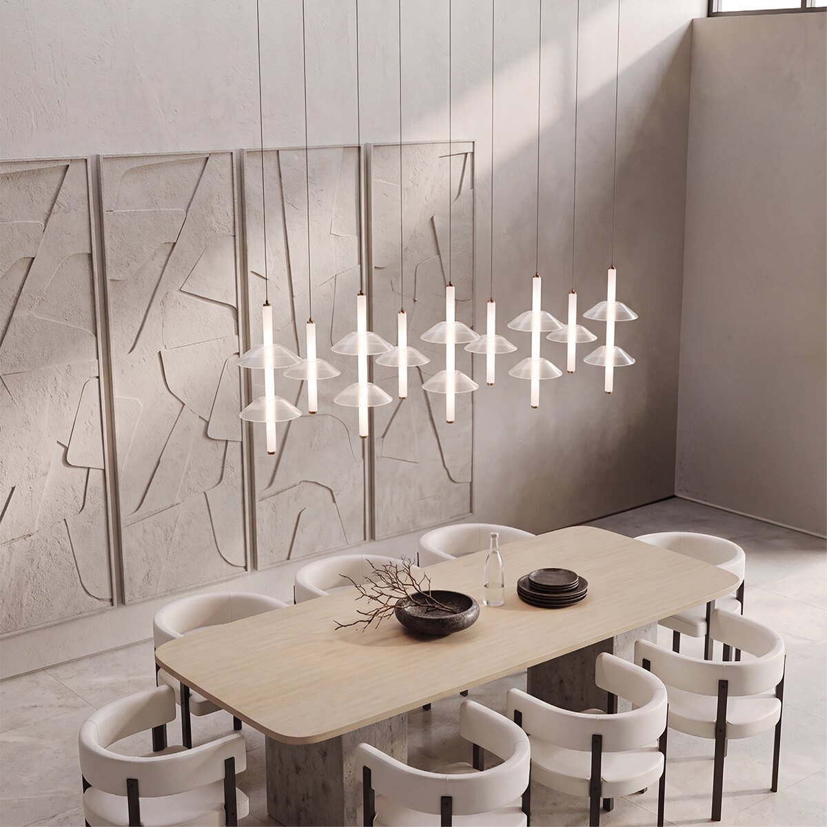 Linijinis pakabinamas LED šviestuvas 42W 2700K/3000K – juodas