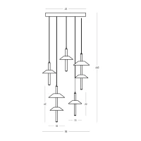 Pakabinamas LED šviestuvas 20W 2700K/3000K – juodas - Nuotrauka 3