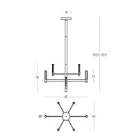 Pakabinamas LED šviestuvas 40W 2700K/3000K – baltas - Nuotrauka 4