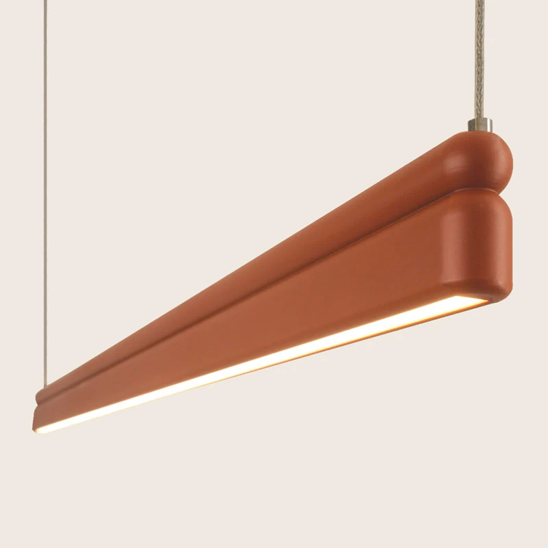 Linear LED pendant light 40W 2700K/3000K – matt brown